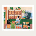 Cat Bake Shop Art Print