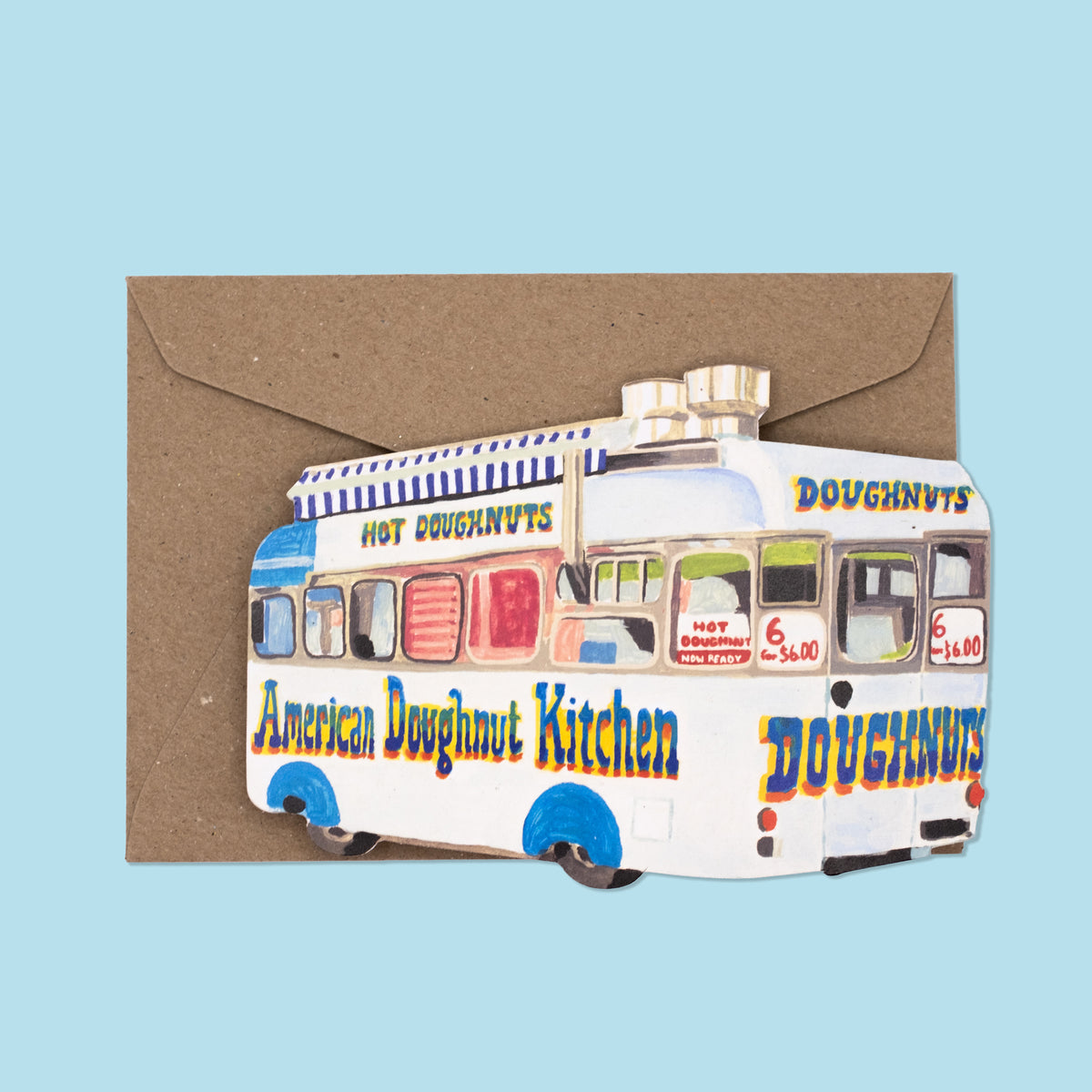 Melbourne Doughnut Van Post Card